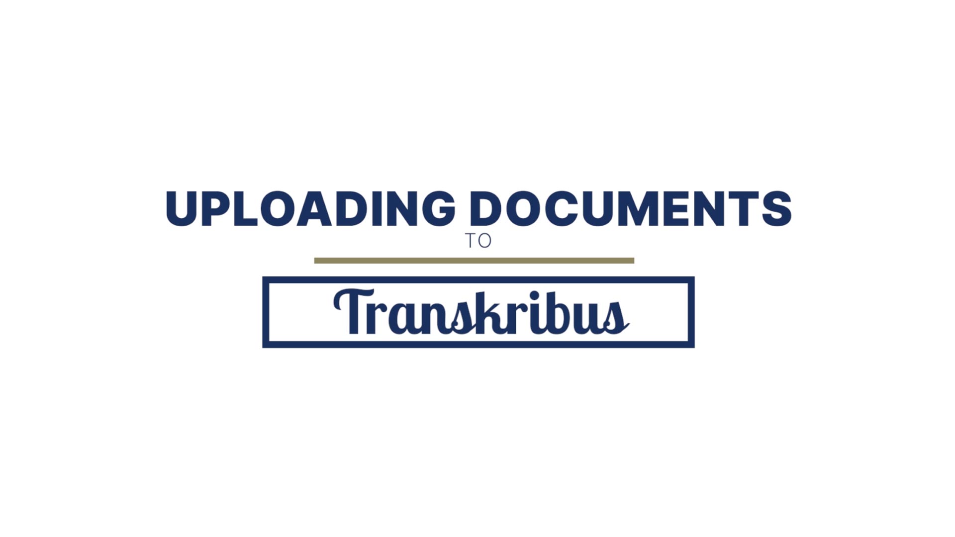 How To Import Documents into Transkribus - READ-COOP